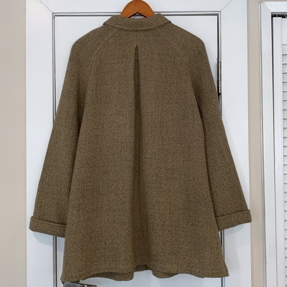 Vtg J Jill Retro Woven Swing Pleat Back Wool Coat M - Picture 2 of 15